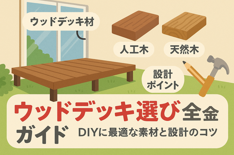 ウッドデッキの種類の選び方ガイド！DIY対応素材と失敗しない設計術