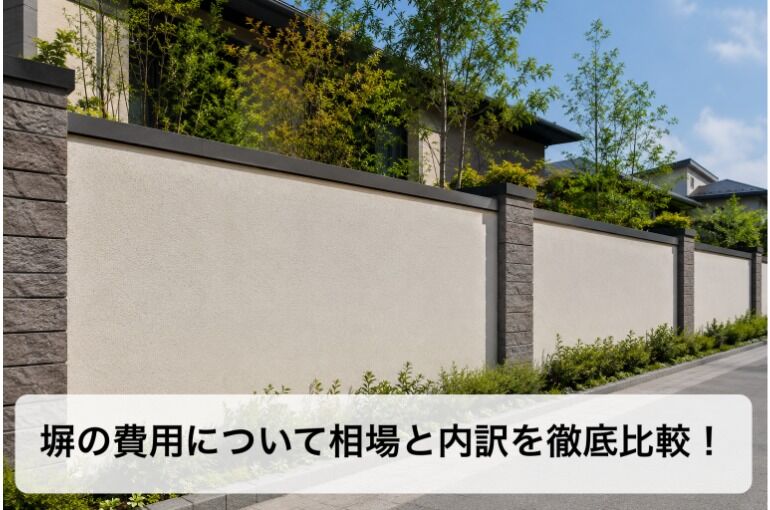 塀の費用について相場と内訳を徹底比較！