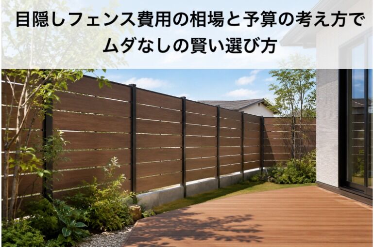 目隠しフェンス費用の相場と予算の考え方でムダなしの賢い選び方
