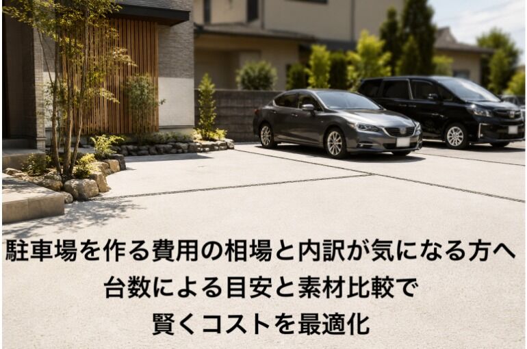 駐車場を作る費用の相場と内訳が気になる方へ｜台数による目安と素材比較で賢くコストを最適化