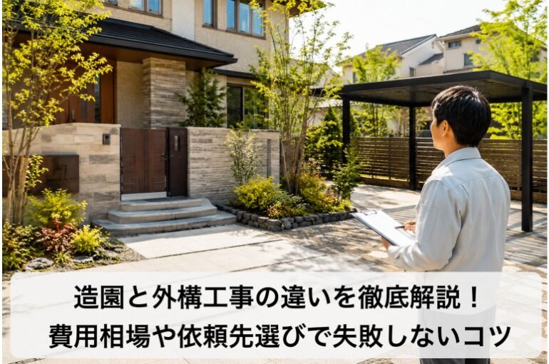 造園と外構工事の違いを徹底解説！費用相場や依頼先選びで失敗しないコツ