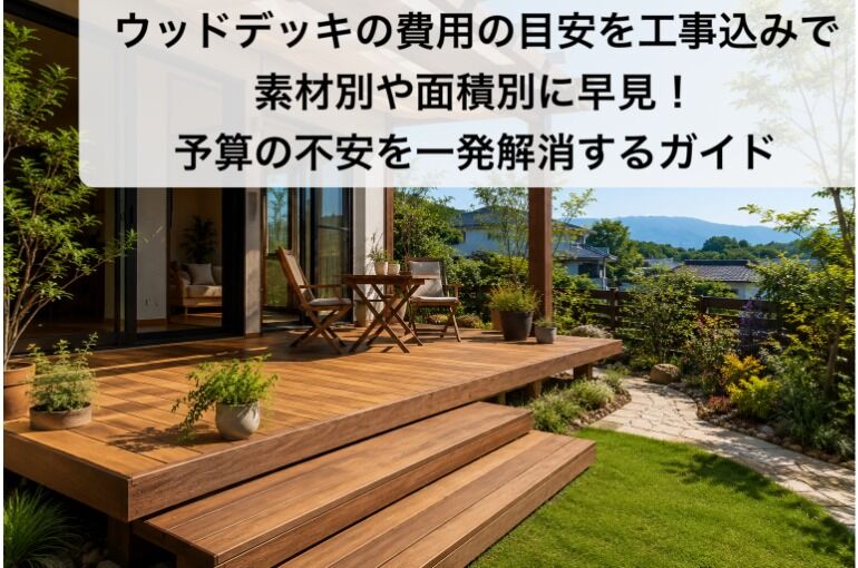 ウッドデッキの費用の目安を工事込みで素材別や面積別に早見！予算の不安を一発解消するガイド
